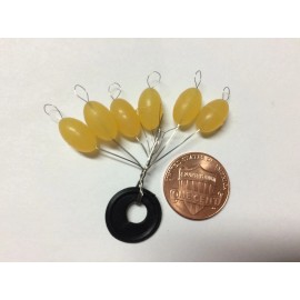 Unbranded 30 Fishing Rubber Float Bobber Stops Pitch Sinker 90/120 lb Brand new - Yellow