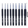 Ergonomic Crochet Hook Set, Blue Handle Crochet Knitting Needles Kit