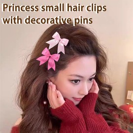 3 Pairs Bow Hair Clips Women Girls Hair Bow Barrettes for Thick Thin Hair Accessories Women Girls Bowknot Hair Clip for Party Prom