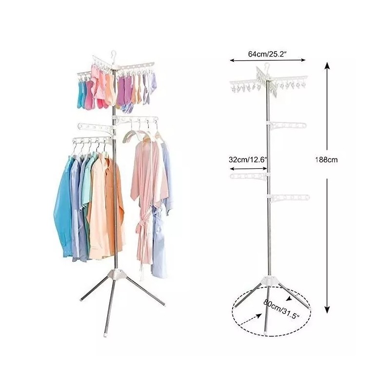 Aidesen Tendedero Colgador Plegable Ropa Multiuso