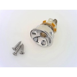 True Custom Shop® Chrome Modern METRIC Socket Jack Plate & Jack for Fender Tele