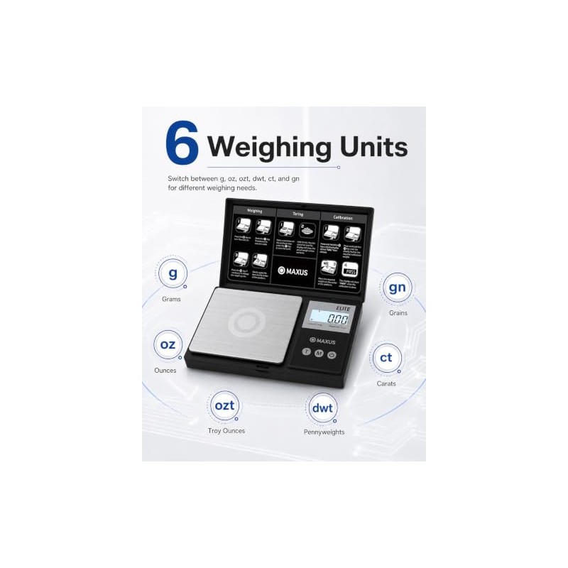 MAXUS Digital Pocket Gram Scale 500g x 0.01g High Precision