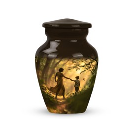 YATHABHISA Brother & Sister Theme 3 Inch, Funeral Urn Ashes, Pack of 1, Human Urns, Keepsake Urn for Human Ashes, Unique Urns, Urns for Ashes Adult, Adult Cremation Urns for Brother & Sister