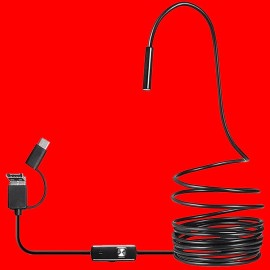 Universal 3in1 Micro USB Type C Android Endoscope 7mm Snake Borescope Inspection Camera US
