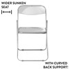 Urban Lifestyle Transparent Acrylic Modern Folding Chair with Chrome Frame,