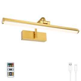 KANESIKI Battery Operated Picture Light, Cordless Painting Light with Remote and Timer, Rechargeable Art Lighting, Dimmable Display Lamp for Wall Artwork Portrait Dartboard Gallery Photo