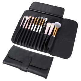 1 Pcs Makeup Brush Bag, Makeup Brush Storage, Makeup Brush Holder Case, Portable Folding Makeup Brush Bag for Women and Girls Travel Storage Organizer