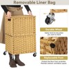 Chrislley 90L Slim Laundry Hamper with Wheels, Rolling Laundry Basket