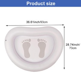 Inflatable Pool Foot Bath Basin, Foot Soaking Bath Basin Pool Feet Wash for Above Ground Swimming Pools, Swimming Pools Clean Feet, Home Spa Treatment(Size:with Footprint Print)