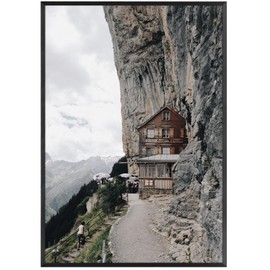 Frametory, 16x24 Aluminum Poster Frame, Acrylic Front, Thin Metal Picture Frames for 24x16 Photo, Horizontal/Vertical Wall Mount (1 Pack, Black)