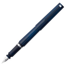 Sailor TUZU ADJUST Fountain Pen, Bold Nib (B), Rotating Nib Feature and Natural Fit Grip, Includes 2 Ink Cartridges (Black) and Converter, Limited Edition Clear Navy, 12-0541-642