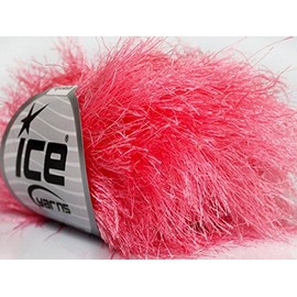 Petal Pink Extra Long Eyelash Yarn Ice Luxurious Fun Fur 50gr 38yds