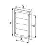 Wall Gravity Flaps 190mm x 260mm Air Vent Grill with