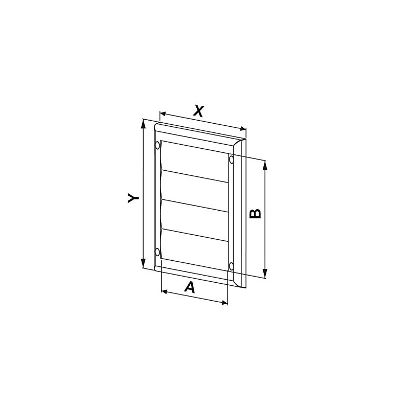 Wall Gravity Flaps 190mm x 260mm Air Vent Grill with