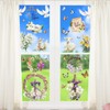 AhfuLife He is Risen Easter Window Stickers, 9 Sheets Reusable
