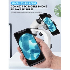 Crspexil Compound Binocular Microscopes 40X-2000X with Microscope Prepared Slides 30p,for Kids Students Adults, Microscope Accessories, Wire Camera Shutter, for School Laboratory Home Education