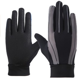XGOPTS Sun UV Protection Gloves, Summer Breathable Thin Lightweight Touchscreen Gloves, Anti-slip Full Finger Mitt Gloves, Cycling Running Driving Hiking Gloves for Men and Women