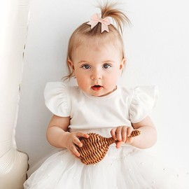 40PCS 2 Inches Baby Hair Ties, OAOLEER Toddler Hair Ties with Bows, Elastic Ponytail Holders Mini Small Hair Ties For Baby Girls Infants Hair Accessories (Baby Hair Ties-B, 2 Inch)