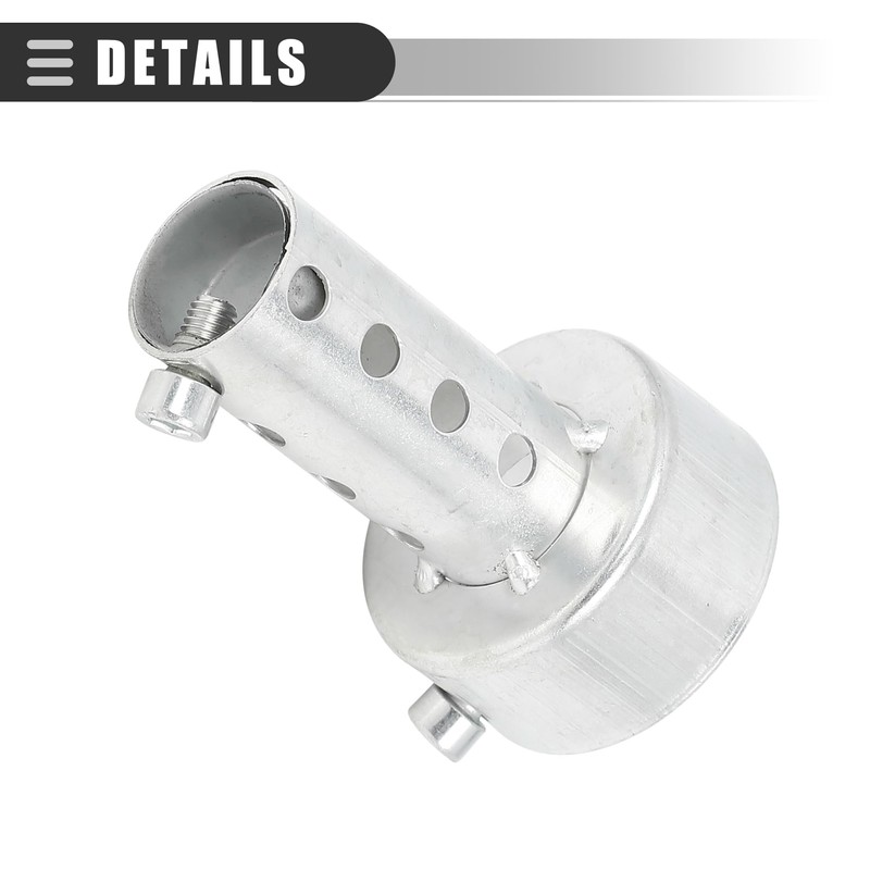 Motoforti Universal Motorcycle Exhaust Pipe Baffle, 48mm, Silver Tone