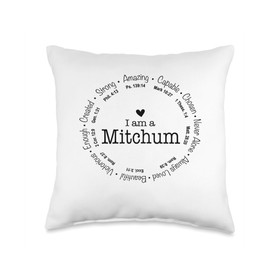 Mitchum Family Name - Mom Name Mothers Day Throw Pillow
