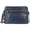 Genuine Italian Leather Boho Studded Shoulder Sling Bag - Stylish, Durable, & Perfect for Everyday Use for women, Navy, Small
