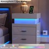 ChooChoo LED Nightstand with Charging Station, Smart Night Stand with