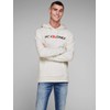 Jack & Jones Men’s Hoodie, Hooded Jumper with Logo, White