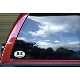 StickerTalk Oval AK Inside Passage Alaska Vinyl Sticker, 4 inches by 2.5 inches