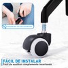 LIHAO 5X Ruedas Silla Oficina 11mm/50mm Rueda Silla Giratoria (Blanco