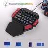 MageGee One Handed Professional Gaming Keyboard, RGB Backlit 35 Keys