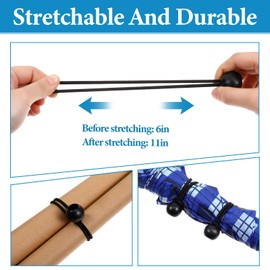 Giantree 60 Pcs Ball Bungee Cord, Bungee Cords Heavy Duty Outdoor Bungee Cords with Balls, Ball Bungee Cords for Tarp Tie Down Canopy Camping Tents Cargo Holding(6 Inch)