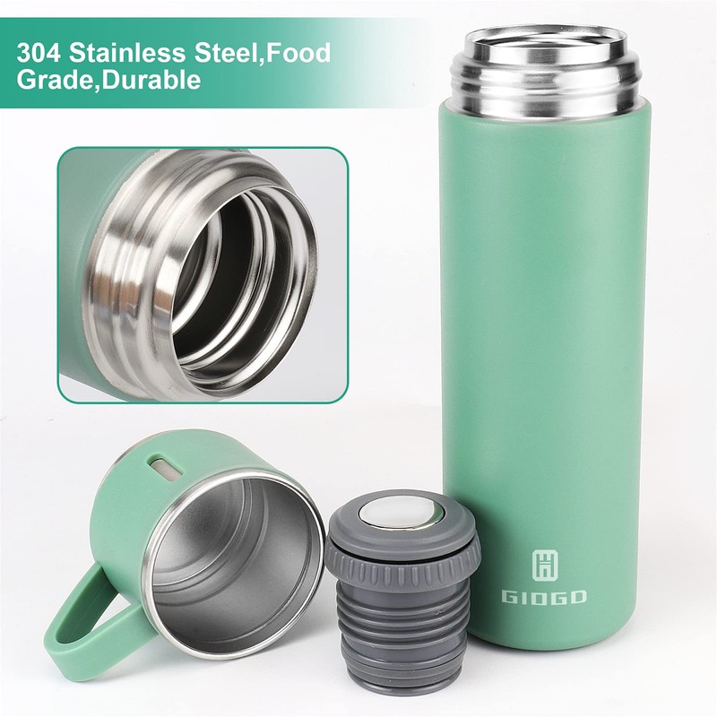 Stainless Steel Thermo 500ml/16.9oz Vacuum Insulated Bottle with Cup for