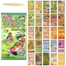 Food Sticker Book Japanes 700+Cute Stickers - Fun Craft Stickers for Scrapbooks Planners Gifts and Rewards 25-Page Sticker Book and up Teachers Crafts(Green Baking Story)﻿﻿