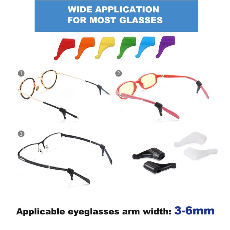 SAIGO Anti-slip Ear Hooks Holder Eyeglasses Retainers Silicone Glasses Temple