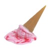 Fake Strawberry Ice Cream Cone Joke Spill with Strawberry Swirl