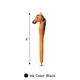 Planet Pens Brown Horse Novelty Pen - Cool Fun Unique Kids & Adults Office Supplies Ballpoint Pen Colorful Ranch Life Writing Pen Instrument For Cool Stationery School & Office Desk Decor Accessories