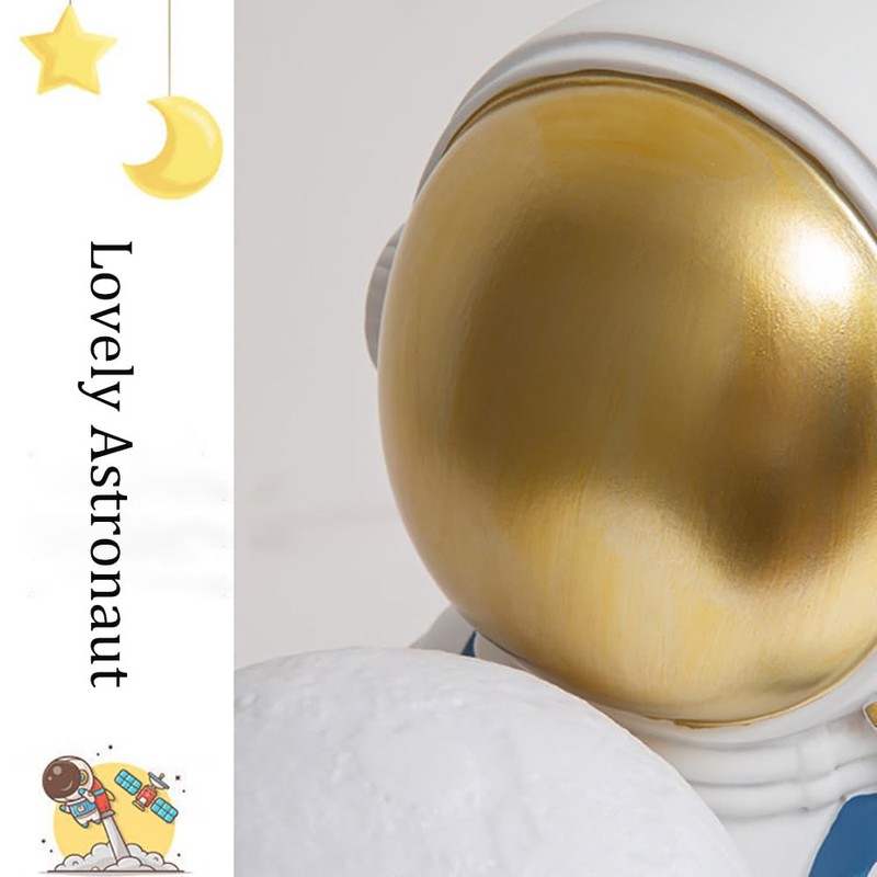 Meefad Astronaut Table Lamp Cute Space Lamp Spaceman Bedside Lamp