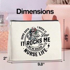 Funny Nurse Makeup Bag Gifts for Women, Nurse Practitioners RN LPN Gift Nursing Gifts for Coworkers Friends Nurses Cosmetic Bag Zipper Pouch