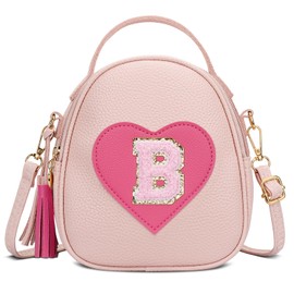 KKXIU Purse Gifts for Girls Cute Little Girl Crossbody Bag Heart Kids Small Backpack with Tassel (B)