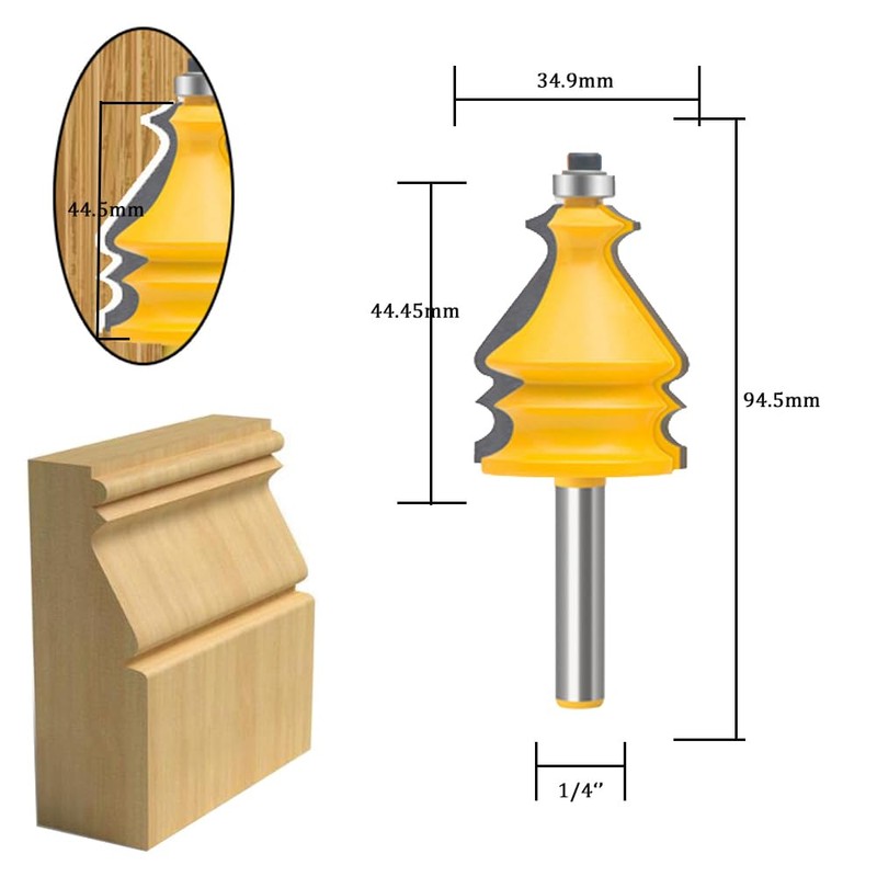 TAIWAIN 1/4-Inch Shank 10 pcs Tongue and Groove Flooring Router