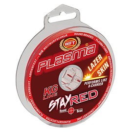 WFT Plasma Stay Red Lazer Skin 150 m Braided Fishing Line for Spin Fishing and Sea Fishing, Braided Line, Line for Fishing, Diameter/Load Capacity: 0.08 mm/8 kg Load Capacity
