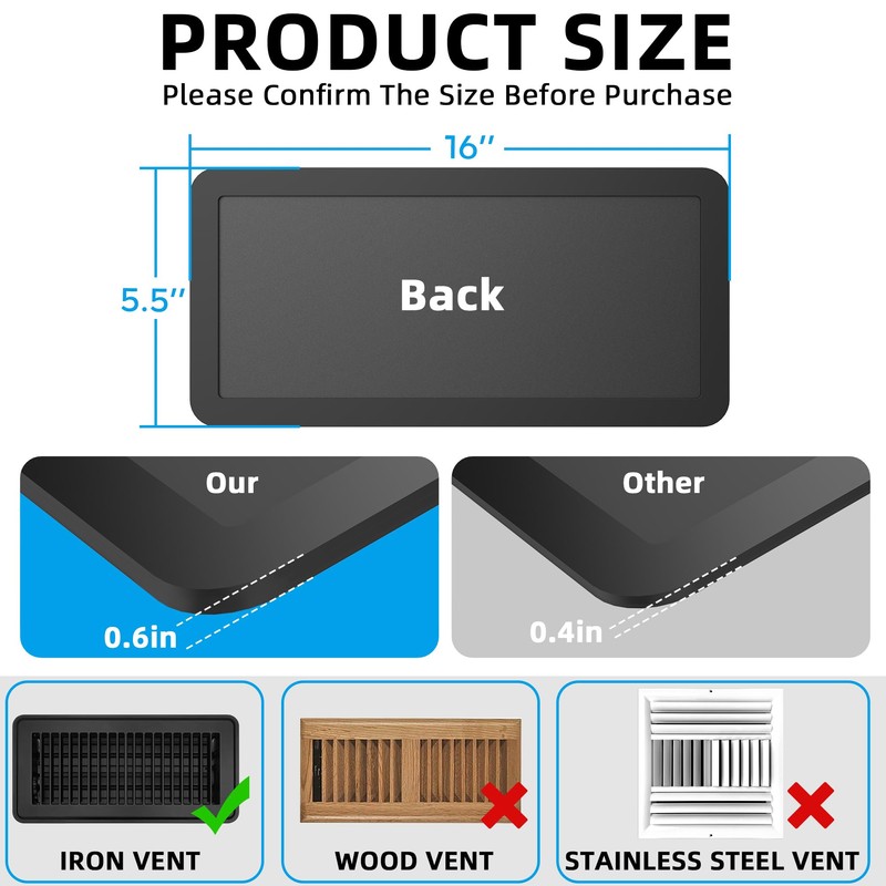 Magnetic Vent Covers (4 Pack) Vent Covers for Home Floor,