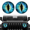 Damwot Beast Eyes Headlamp Decals for Jeep Headlights, 3D Round