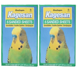 AB Tools 12 Sanded Sheets Sandpaper Cage Lining Budgies Caged Birds 25x33cm
