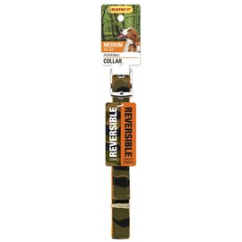 RUFFIN' IT Reversible Collar, Medium, Camo/Safety Orange