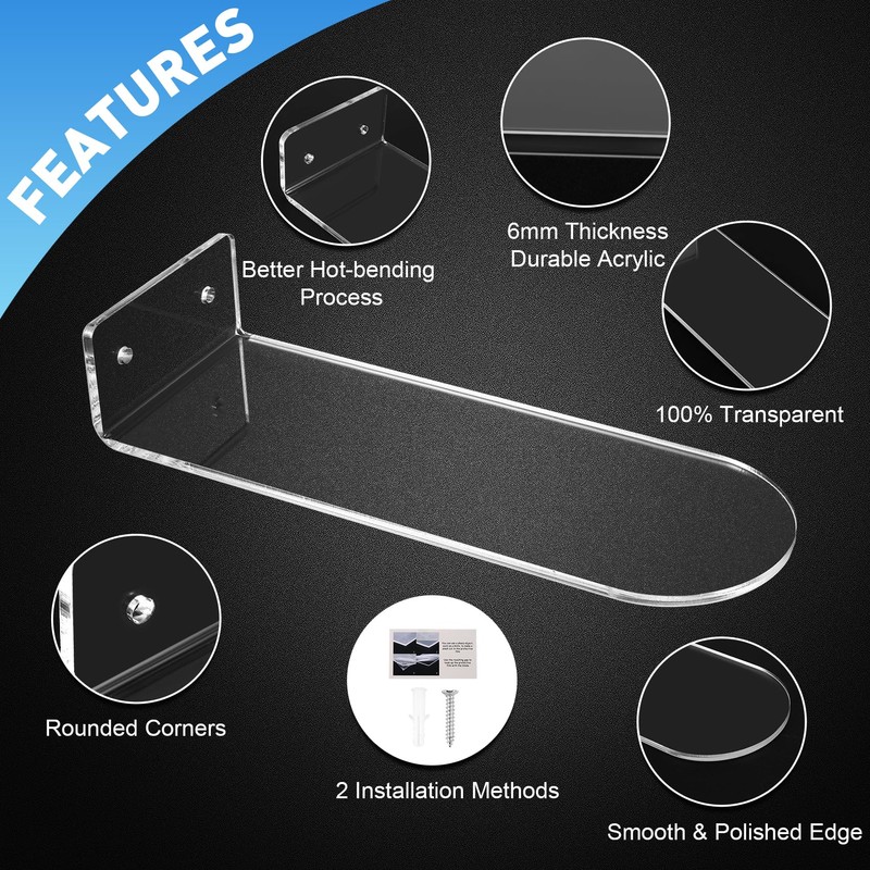 Littlecatch Floating Shoe Display Shelves for Wall Mount Set of