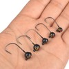 MUUNN 10Pcs Tungsten Jig Head Fishing Hooks， Weedless Round Jig