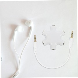 OSALADI Hexangular Way Headphone Splitter Adapter Port Female Audio Connector for Sharing Music Phones and More Compatible Devices