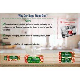 200 Food Freezer Bags with Tie Handles, Clear Food Storage Bag, Strong Freezer Bags For Storing & Freezing Meat, Vegetables, Grains Nuts, Sandwich Food Bag, (40 x 26 cm including ties)