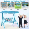 KOTEK Kids Patio Swing, 2-Seater Outdoor Hanging Bench with Adjustable